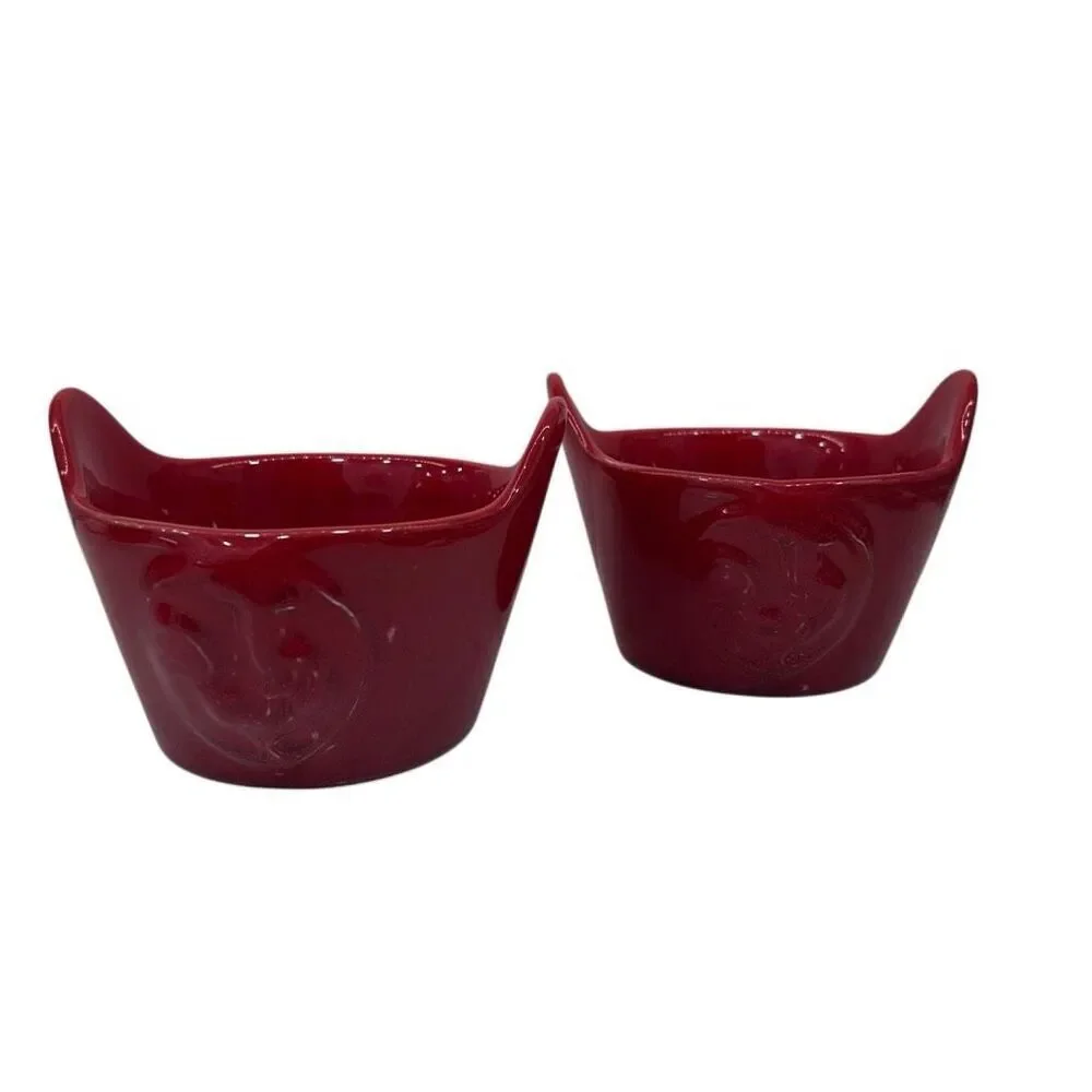 Set Of 2 Vtg Maioliche Jessica Serving Bowl 4